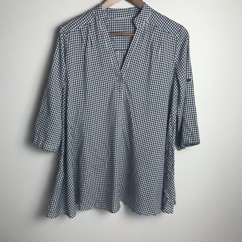 Gingham Check Blouse A Line